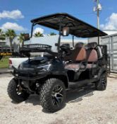 UNUSED 2025 IR ELECTRIC GOLF CART MODEL SDLGC, 6 PASSENGER; STORAGE RACK IN FRONT, BACK SEAT FOLDS