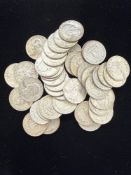 (40) 90% SILVER QUARTERS. $10 FACE VALUE