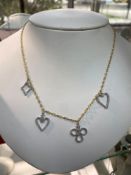 .50CT DIAMOND NECKLACE 14K TWO TONE GOLD