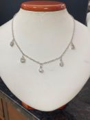 1.50CT DIAMOND NECKLACE 14K WHITE GOLD