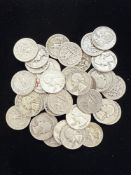 (40) 90% SILVER QUARTERS. $10 FACE VALUE