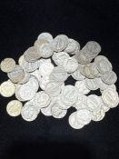 LOT OF 80 ASSORTED 90% SILVER DIMES