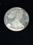 (1) TWO OUNCE 999 FINE SILVER AMERICAN EAGLE COPY COIN