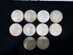 LOT OF 10 MORGAN SILVER DOLLARS