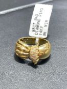 14KT YELLOW GOLD .95CT DIAMOND RING