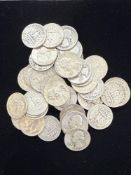 (40) 90% SILVER QUARTERS. $10 FACE VALUE