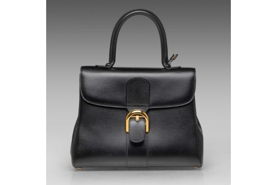 A black leather Delvaux Brillant MM handbag with a gilt buckle 29 x 15 x 22 cm. (11.4 x 5.9 x 8.6 in - Image 2 of 22