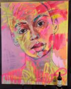 Danielle Hewlett, Original Mixed Media on Boxed Canvas, "That which Lies Beneath".