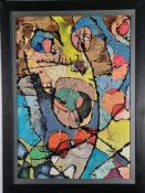 Maurizio Viola, "Clown", Original Mixed Media Composition on Canvas.