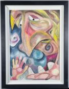 Maurizio Viola, "Punch", Original Mixed Media Composition on Canvas.