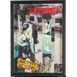 Miss A L Simpson, Original Mixed Media Artwork on Paper. Titled: Massive Scandal.