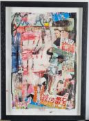 Miss A.L. Simpson, Original Mixed Media Artwork on Paper. Titled: Toyo Billboard II.