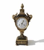 A Louis XVI Gilt-Bronze and Patinated Bronze Mantel Clock France (Parisian Manufacture), period Loui