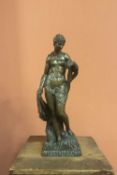 A Cast and Patinated Bronze Figure of Amphitrite France, early 19th Century, After a Model by Michel