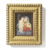 The Virgin and Child with Artichoke Tempera on Vellum Tempera on Vellum,18th Century