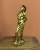 A chased and gilt-bronze figure of christ at the column Italy, Attributed to Sebastiano Torrigiani (