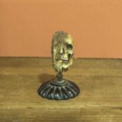 A carvec bone double-side "memento mori" head Continental Europe (Likely German or French), 17th/18t