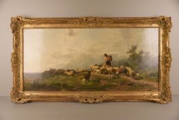 Christian Mali - Hirte mit Schafen 1871