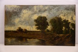 Waldstück mit See von J. Heigl