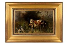 Friedrich Otto Gebler - Hirtenjunge mit seiner Herde 1877