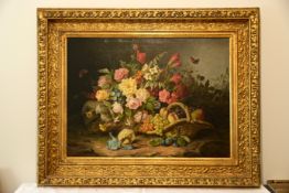 A. Flenry (?) - Monumentales Blumenstillleben