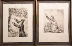 Marc Chagall zwei Radierungen