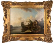 Franz Schütz - Flusslandschaft mit Mühle