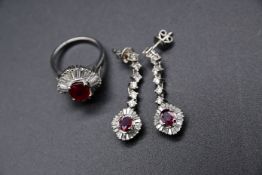 14 K Ring mit Ohrringen