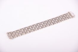 18K Weissgold Gliederkettenarmband