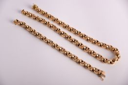 18K Doppelanker-Kette und -Armband