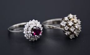 Konvolut aus zwei Diamanten Ringen