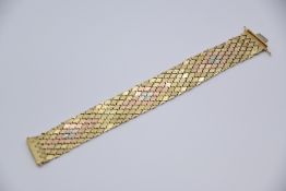 Bewegliches 14K Gold Armband mit Roségold und Weißgold Akzenten