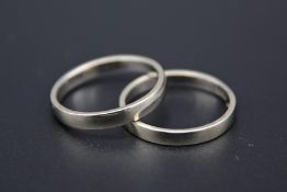 Konvolut aus zwei 18K Weißgold-Ringen