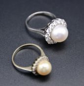 Konvolut aus zwei Perlenringen