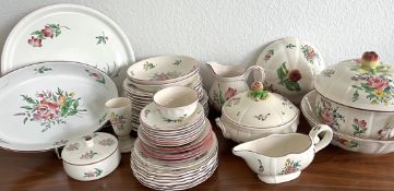 K&G Lunéville "Old Strasbourg" Speiseservice, 43 Teile, 1960/70er Jahre. Bestehend aus sechs großen