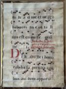 Choralblatt aus einem Antiphonar, Latein.