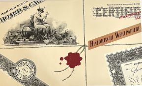 Kalender "Historische Wertpapiere 1992", Dresdner Bank. Sammlerstück verschiedener Wertpapiere in F