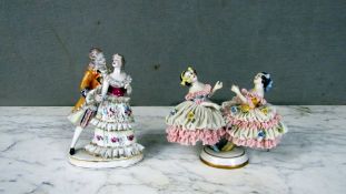 2 Porzellanfiguren gemarkt 13cm und