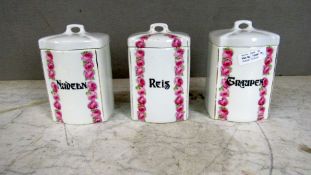 Drei Vorratsgefäße um 1910 18cm