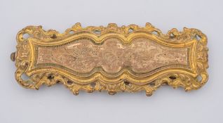 Gürtelschnalle, Doublé, um 1800, feuervergoldet