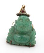 Kleiner Buddha-Anhänger aus Jade