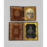 Paar Viktorianische Fotorahmen, 19. Jh., mit Fotos, Maße: 11,8 x 9,2, cm und 9,2 x 8 cm. Guter Zust