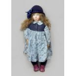 Puppe mit Porzellankopf, Im Nacken bezeichnet: Marie II, Bothen-Hack, Vario 10/25, 12/95., Deutschl