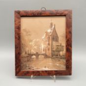 SCHEUREN, Caspar Johann Nepomuk: Mittelalterlicher Wohnturm im Winter