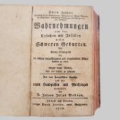LEVRET, André: Wahrnehmungen von den Ursachen und Zufällen vieler schweren Geburten….