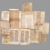 Konvolut Buchseiten 13.-15. Jahrhundert