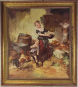 Gerhard Dickmeis (1918-1978) "Besuch in der Wirtschaftsküche"