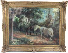 Kurt Meyer-Eberhardt (Leipzig 1895 - 1977 München) "Pferde auf der Waldlichtung"