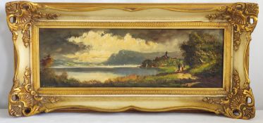 Heinrich BERGER (1898-?) Miniaturgemälde "Gewitterstimmung"