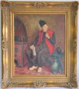 P.v.d. Broeke, niederl. Maler 20.Jh., "Pfeifenraucher"